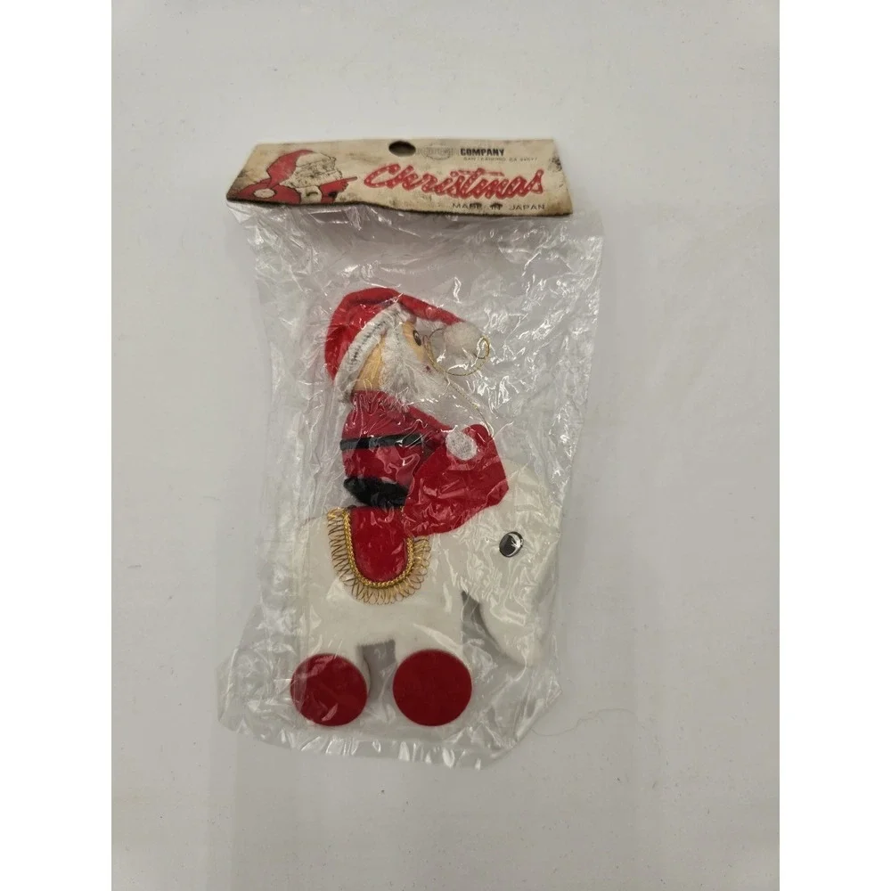 Vintage Behrendt Company Santa on horse ornament Japan‎ New in package